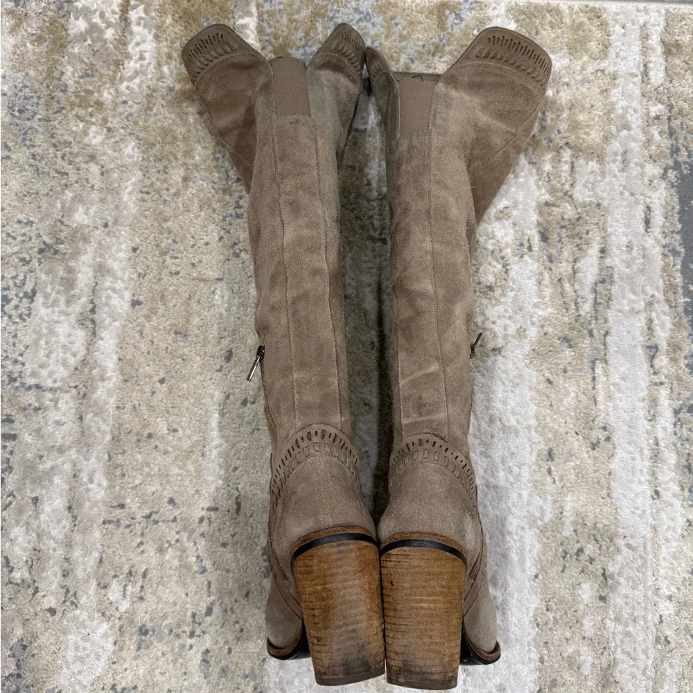 Vince Camuto Taupe Over the Knee Boots